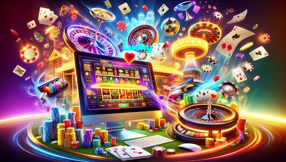 Lucky97 casino presented on mobile device in Pakistan with slots and live games